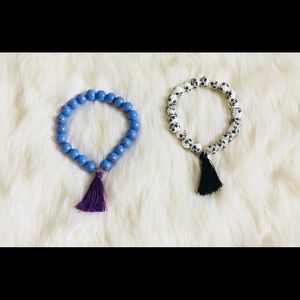 Bead bracelet with tassel